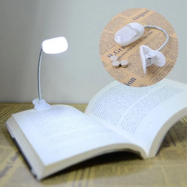 야간독서 LED 집게 독서등 캠핑 휴대용 북라이트, 랜덤 색상
