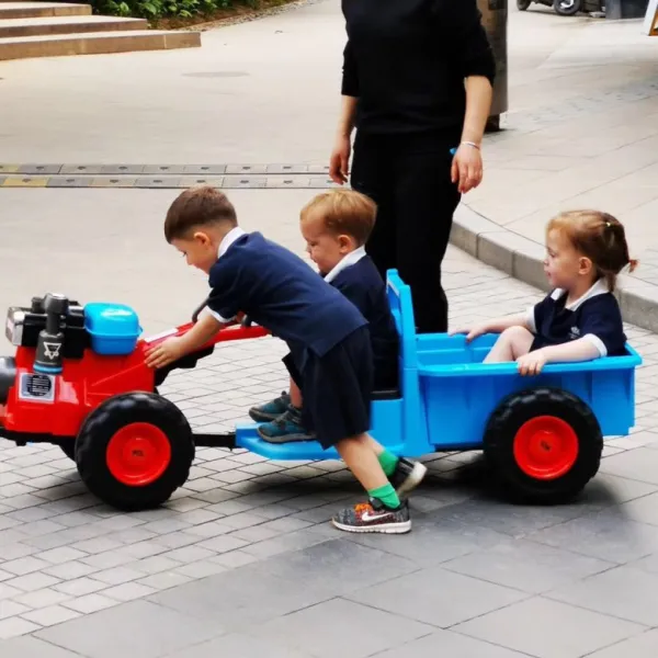 Sewoong 2021NEW 어린이 유아 경운기 전동 트랙터 중장비 자동차 전동바이크