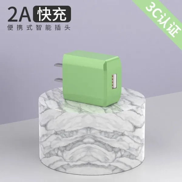 핸드폰충전기 적용 쌍구 USB 플러그 사과아이폰 탁월하다 빨리 쌀 편안하게 통용 적절하다 화배 3892128906, 단구 녹차를 바르다 5V-2 A (3
