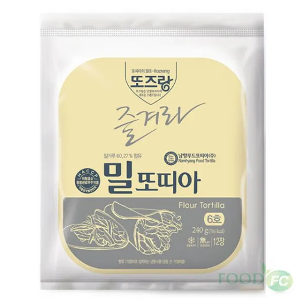 고소한 또즈랑 밀 또띠아 240g 6in, 쿠팡성만 밀또띠아6in240g