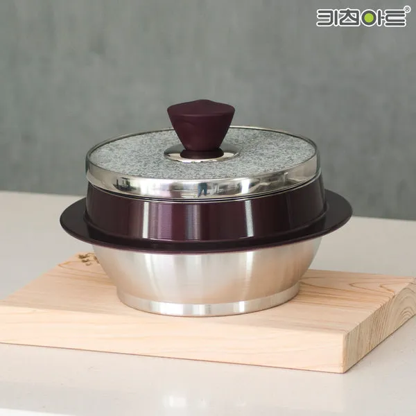 키친아트 자연석 돌솥 가마솥 냄비 인덕션사용 3호