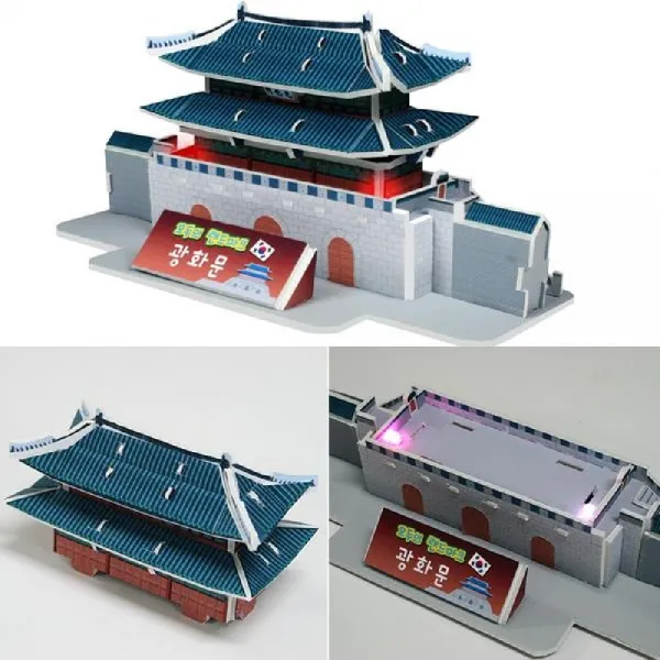 [ALQ_3891691] 크래커플러스 LED 광화문 3D입체퍼즐 (PCP010P) 모형만들기 3D입체퍼즐 조립식모형 모형조립 3D퍼즐