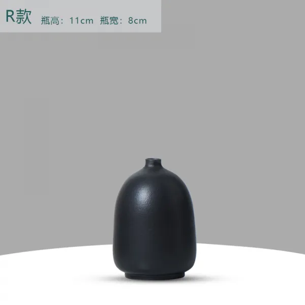 에그플래닛 직매 경덕진 도자기 화병 현대 인스 심플 크리에이티브 스몰 프레쉬 하나, 블랙 R타입