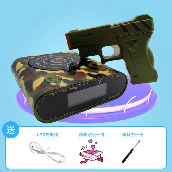 권총알람시계 과녁알람시계 총 건클락 모닝콜 표적, A