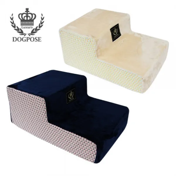  Abv_7983647 색상 : 베이지 | 색상 : 네이비 도그포즈 북유럽밸런스 삼각형 2단 스텝 계단 반려견용스텝 반려견스텝 스텝 반려견용계단