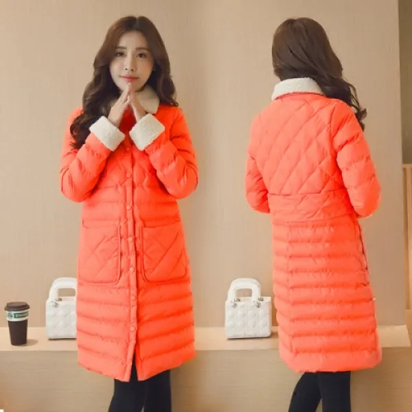 [해외]여성상의 > 캐쥬얼 점퍼/자켓 여성 캐쥬얼점퍼 / 아우터 3618 2015 winter new Korean Slim and long sections wild lamb's wool coat padded jack