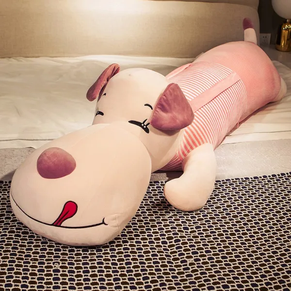 필로우 동물 실물 강아지 롱 등받이 긴 배개 모찌 쿠션 찹살떡 배게 베이비, 핑크 눈웃음_2m