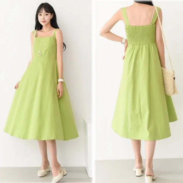  Newcare 여성 여름 코튼 나시원피스 뒷밴딩