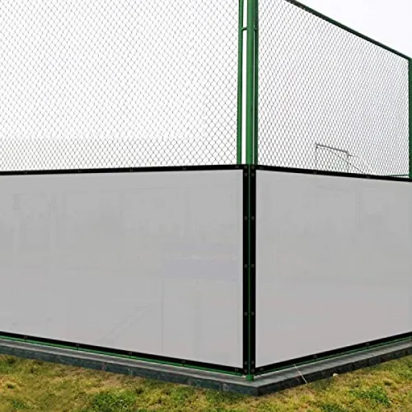 NMT 6 'x 11'밝은 회색 울타리 개인 정보 보호 화면 바람막이 구속력있는 그로밋 상업 및 주거용 [6' x 11'] - P055108L9T85650, 6' x 11'