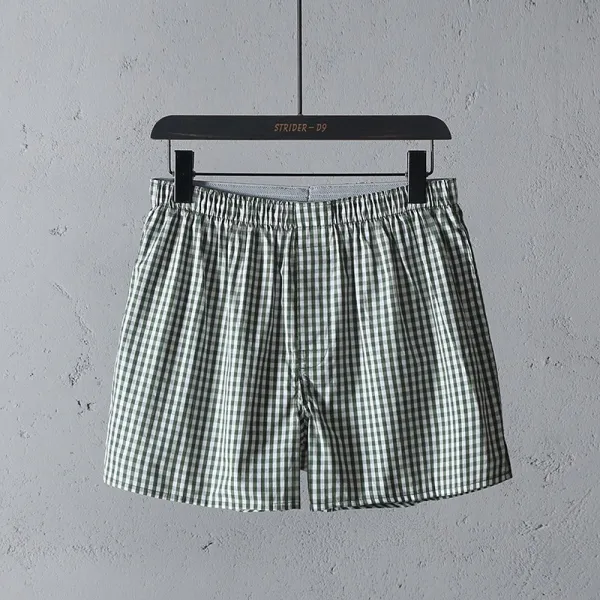 인터넷이 바뀌다 우선 품질 마른남자옷 U하우스 탈의실 출품 순면 코튼 와이드 루즈핏 체크무늬 밴딩웨스트 드로즈