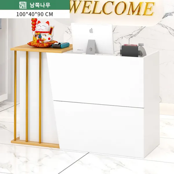 남쪽나무 인포메이션 카운터 테이블 안내데스크 인포 데스크 카페 미용실 미니 계산대 100/120cm(27종 스타일), X1
