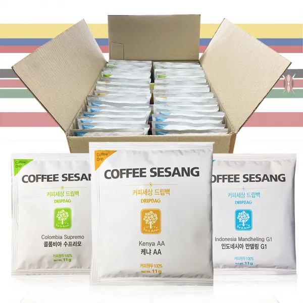 커피세상 드립백 3종 11g 42개입(콜롬비아+케냐+인도네시아)