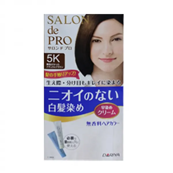 Salon de pro 일본 타리야 Salon de pro 백발염색약 여사 블랙클렌징 5K# 밤갈색, 상세페이지 참조, 상세페이지 참조