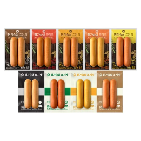 미트리 닭가슴살 소세지/프랑크소세지 9종 30팩 골라담기, 01_오리지널 소세지 100g 30팩