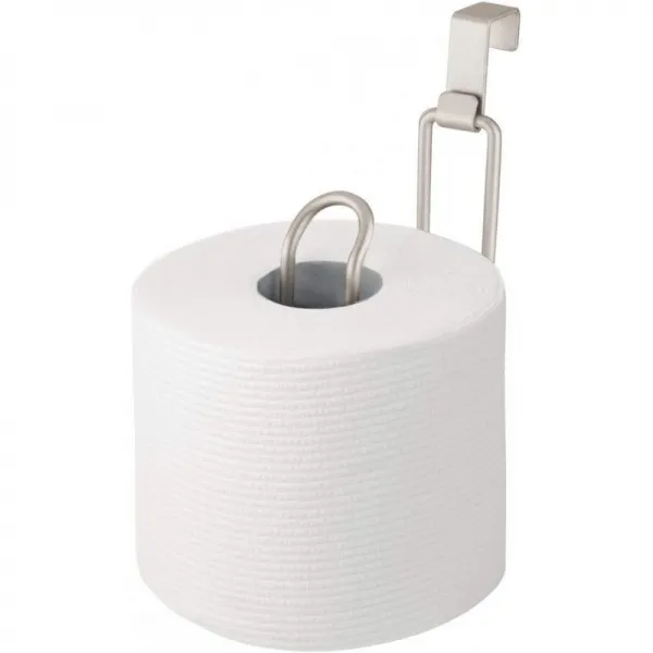 Mdesign 욕실용 실용적인 Wc 롤러 홀더 화장지 롤 1개 드릴링 없이 변기 롤 홀더 욕설을 위한 녹방지 단일상품