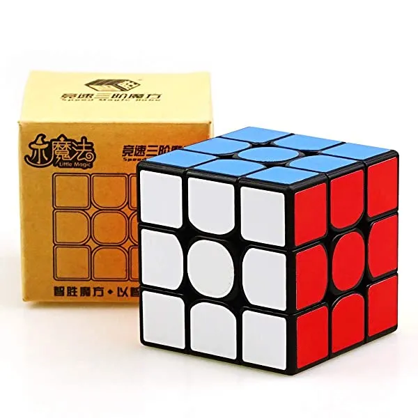 Yuxin Little Magic 3x3x3 Speed Cube Magic Cube Smoothly Fast Twist Puzzle Cube (Black), 단일상품