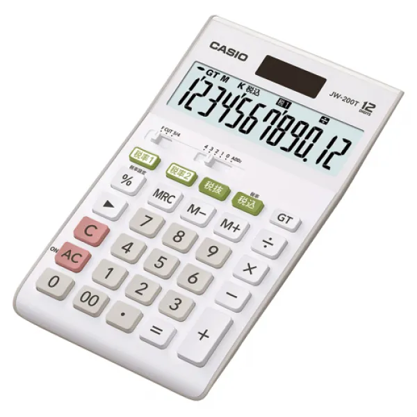 카시오계산기 저스트타입 12자리 W세율대응 JW-200T-N, 단일상품