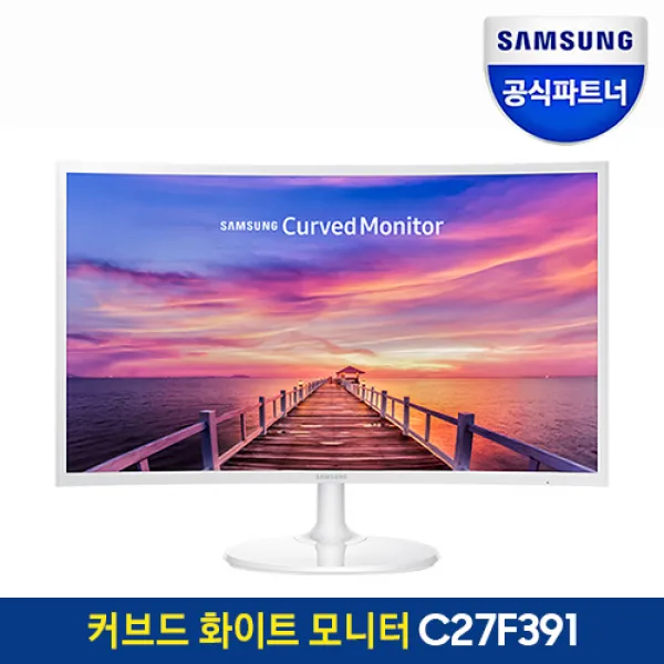 [삼성전자 C27F391 화이트 커브드 모니터, 모델 : C27F391 27인치 화이트 커브드 모니터