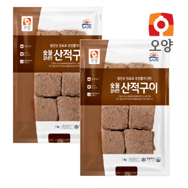 사조오양 숯불고기맛 고기산적 1kg 2봉, 숯불구이맛고기산적 1kg 2봉