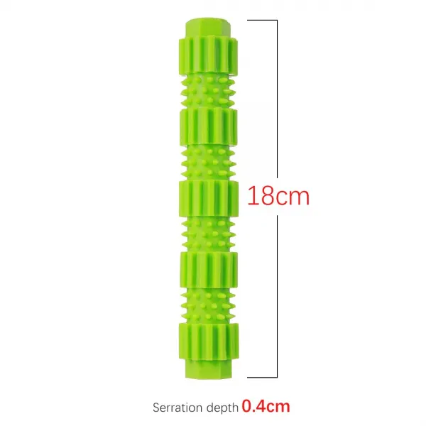 부드러운 씹는 장난감 애완 동물 강아지에 친절 고무 장난감 내구성 용품 치아 청소 공격적인 씹기 용품 Small Green |china