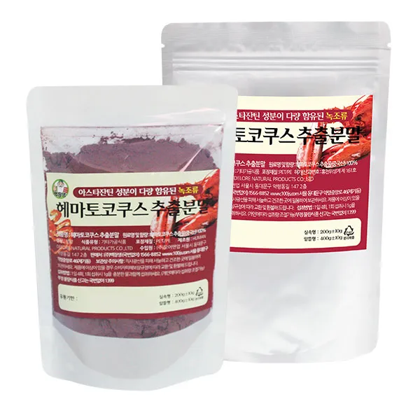  주 백장생 헤마토코쿠스 추출분말 200g 400g 아스타잔틴 1개