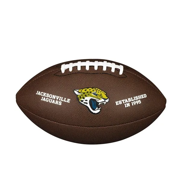 윌슨 미식 축구 NFL TEAM LOGO Jacksonville Jaguars 공식 크기 레크레이션 플레이어 및 수집가 PVC 갈색