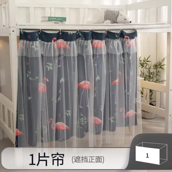 기숙사 침대 커튼 하단 여학생 차광포 선녀 대학 침실 둘러 여생 위 테이블 위에 깔아, 플라밍고 정면 135m45자