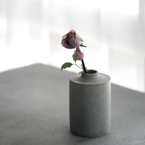 코스토프 유럽풍 한송이 꽃병 긴 화병 꽃꽂이 인테리어 화기, 화이트