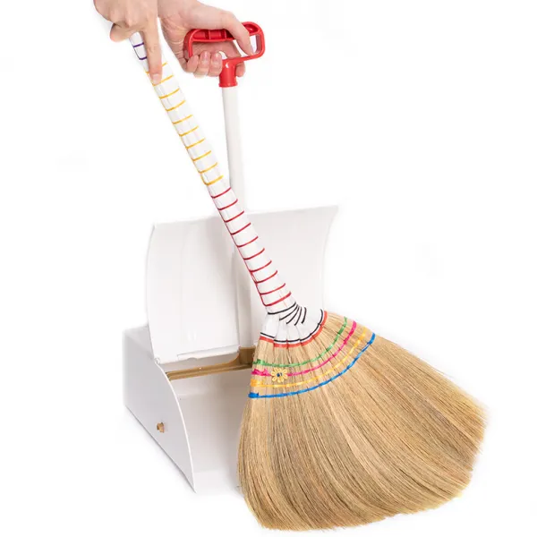 빗자루세트 빗자루쓰레받기세트 특상 롱갈대비세트 1세트