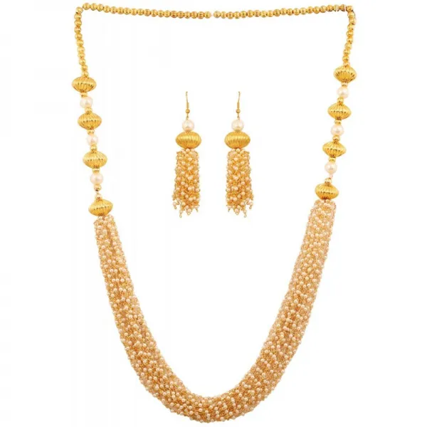 이태리직송 여성 골드를 위한 다각적인 구형 페이크 펄 볼리우드 인디언을 곁들인 시금석 주얼리 목걸이