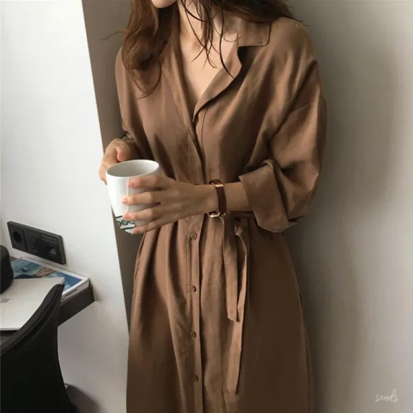 빅피플 트렌치 루즈핏 F25 캐주얼 여성 가을 코트
