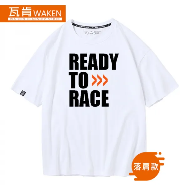 Ktm 모터사이클 동호인 반팔 티 순면 오토바이 라이더 트랙 티셔츠 화이트 4