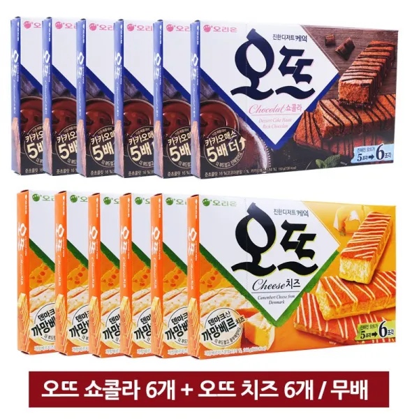 오리온 오뜨 쇼콜라 150gx6개 + 치즈 144gx6개, 12개, 147g