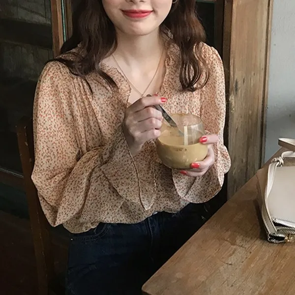 Kirahosi 겨울 여성 블라우스 가을 여자 쉬폰 블라우스 세련된 예쁜 오피스룩 166 Ts 11 Djhb7fhn