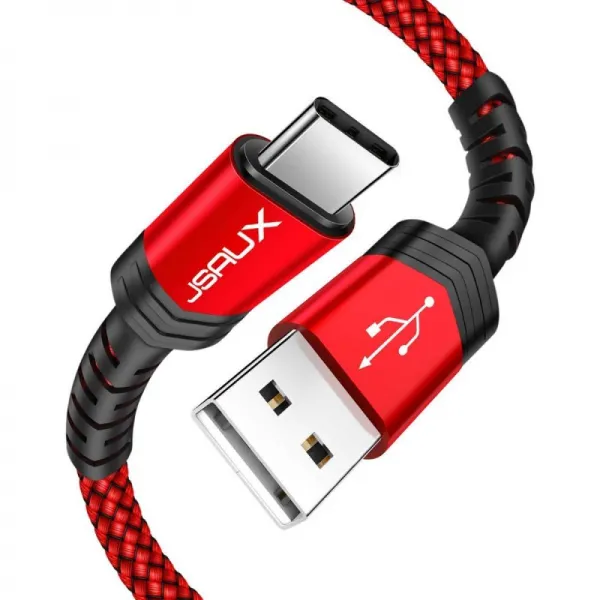 Jsaux Usb Type C 케이블 2m 한 병 초고 내구성 나일론 뜨개질 만회 이상의 꺽여 Usb C 2.4a 급속 충전 단일상품