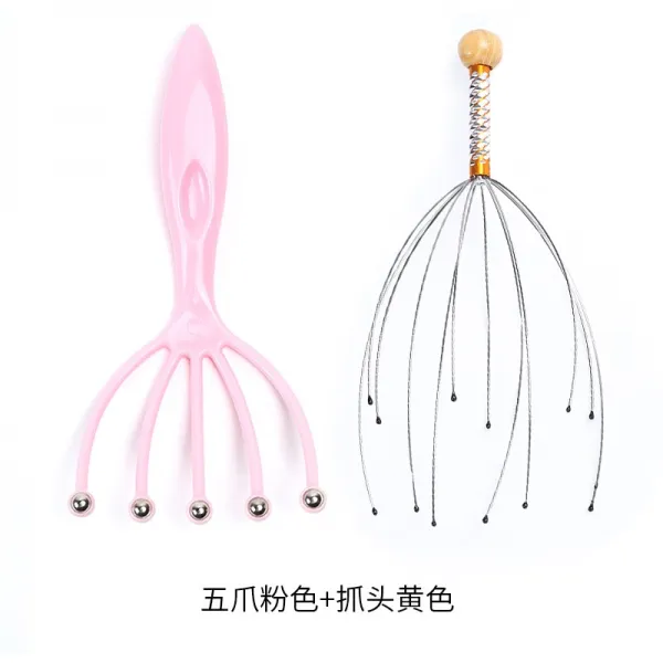 바하마스드림즈 안마기 멀티 대만 항공 두부 빗 두기 골이 다섯 손가락이다 마사지 조과오조 일반핏 엘로 _핑크 대만 항공 기