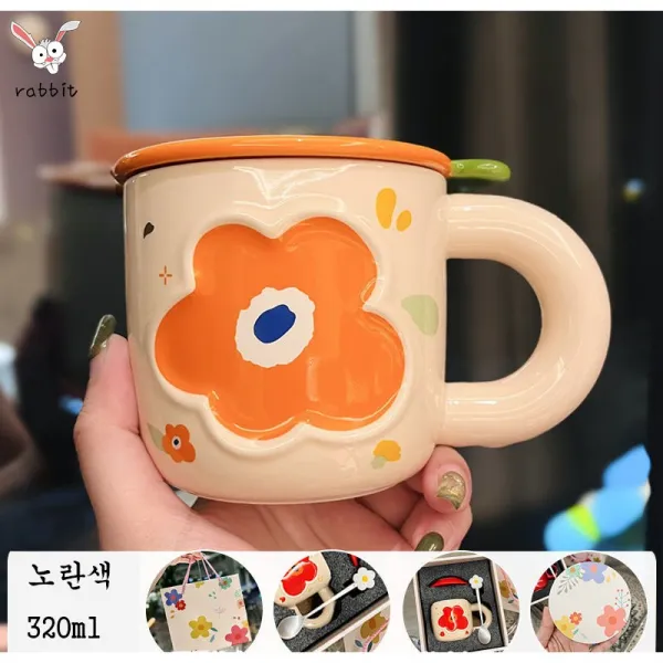 Crazy Rabbit 빨대컵 멀티컬러 선택 1리터텀블러 식품급 재료 휴대하기 편리하다 물이 새지 않다 블렌더보틀, 오렌지