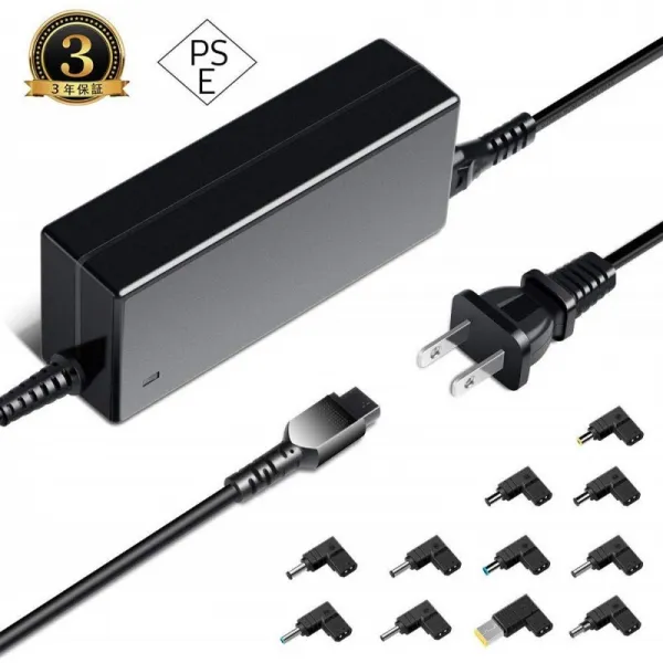 [PSE 규격품] HKY 90W 슬림 범용 전원 어댑터 18.5V-20V AC 어댑터 PC 용 호환 AC 어댑터 노트북 용 안경, 단일상품