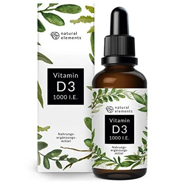 비타민 D3-복수 당첨자 2019/2020 *-실험실에서 테스트 한 방울 당 1000 IU-50ml (1750 방울)-코코넛의 MCT 오일-고용, 단일상품, 단일상품