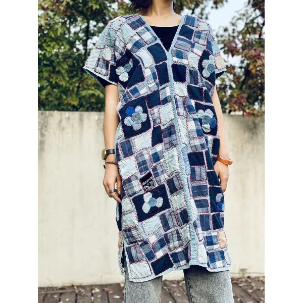 Bear 패치워크 원피스 짜집기 의상 여자 누더기 패션 Gc 000080663