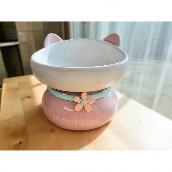 고물고 고양이 밥그릇 도자기 세라믹 물그릇 사료그릇 강아지 사료그릇 애견식기 수반 급식기 간식그릇 오렌지