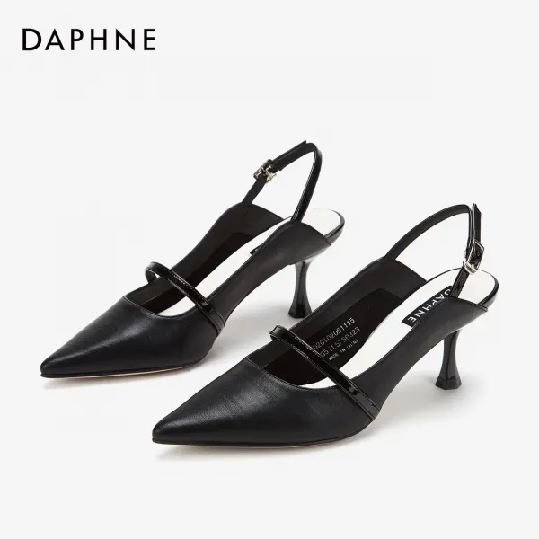 DAPHNE 다프니이스 봄 지성이 세련되다 간결 유광 스틸레토 일자 있음 노출 따르다 막대수세미 단화