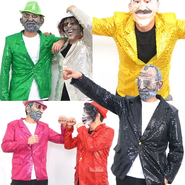  2개묶음 할인 반짝이자켓의상 무대 사회자 트로트 연극 체육대회 Jhcp 35992 가면 파티 핑크100