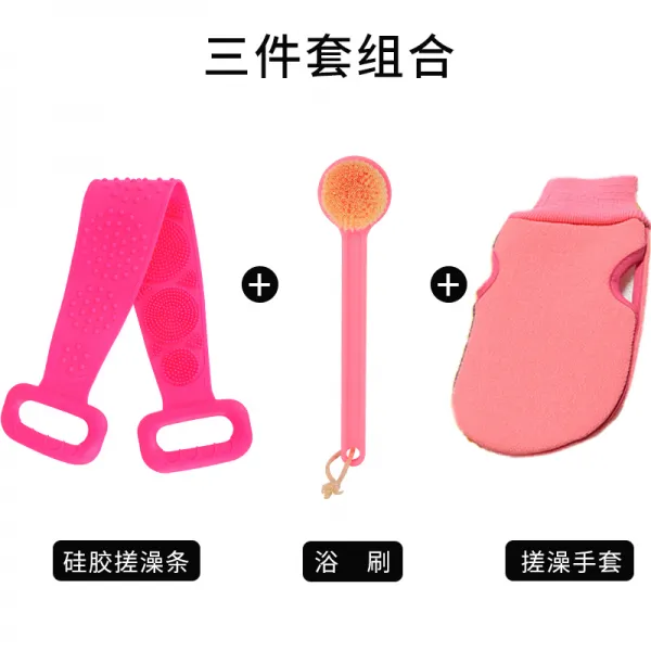애니몰즈001 노예 실리콘 닦기 뒷면 목욕 롱스틱 등밀기 남성 여성 강력함 양면 풋 그레이, 다크그레이