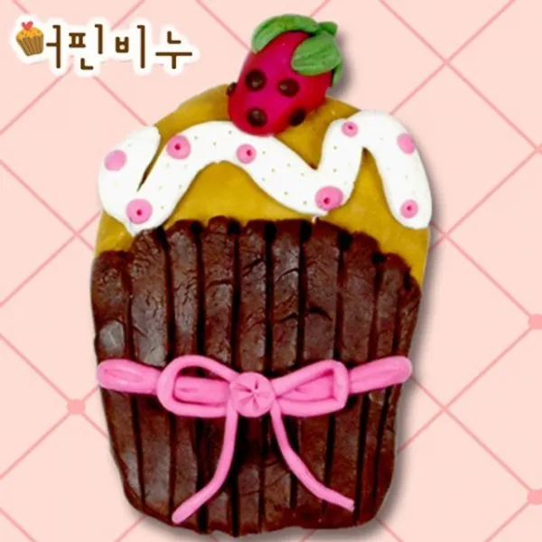 (장산스토어)(만들기용품)머핀비누점토만들기 3개 묶음