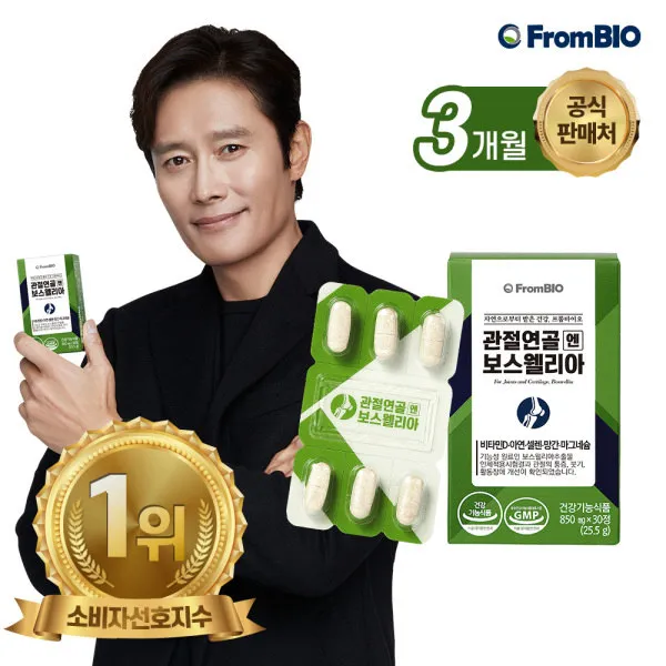 [프롬바이오] 이병헌의 관절연골엔 보스웰리아 30정*6박스/3개월, 상세 설명 참조, 상세 설명 참조