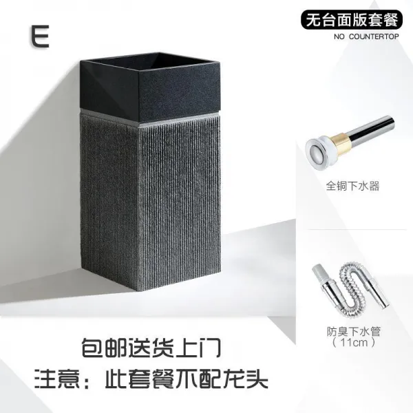 기둥을세우다 일체 착지 양식 정원 돌 베란다 사파리 세면대 E타입 세수대야 （없음 무대 ）