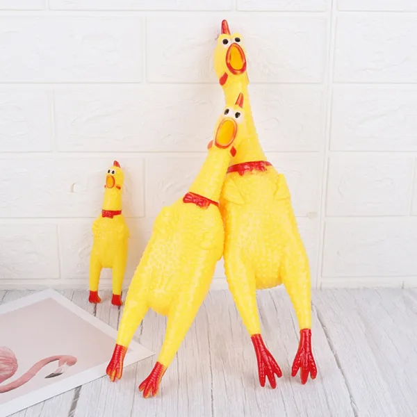 디지펫 강아지 삑삑이 장난감 소리나는닭 인형 엽기닭 장난감닭, 중(30cm)