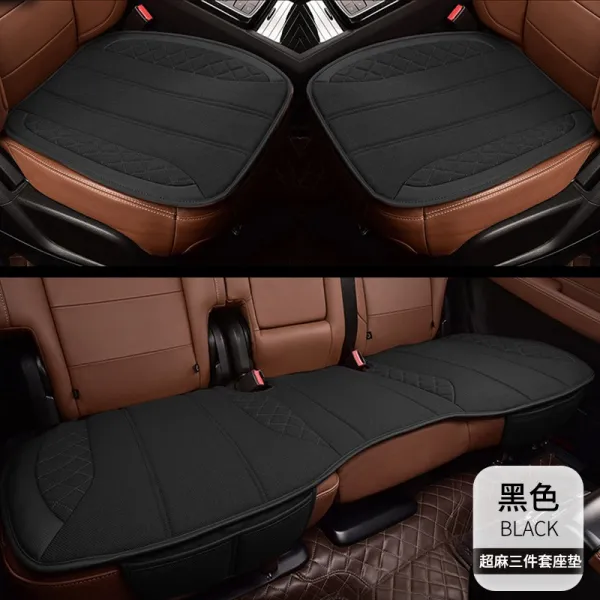 목축보 자동차 시트 쿠션 사계절 등받이 3종 세트 마이 텅 아우디 q5a4l 벤츠 e300l 적용, 블랙 삼종세트