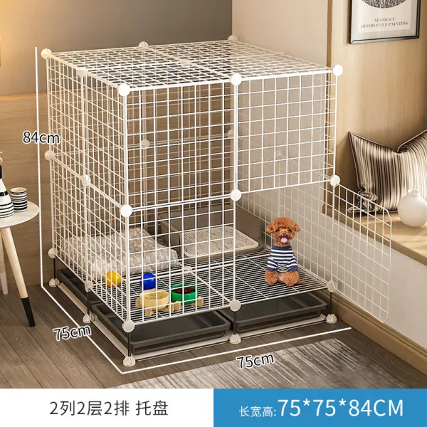 Jun.03 40번 강아지 우리 소형견 실내 애완견 테디코키 접이식 펜스 개집 화장실 구분분리하다Z, 일반 금액 [업그레이드 보강 버튼 + 개 롱], 12_